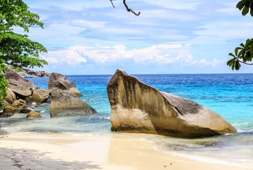 The rocks and hills near Phuket. Beaches of Thailand