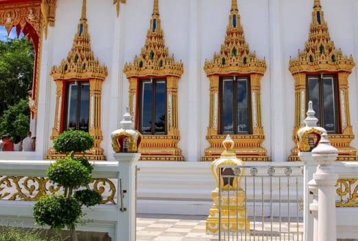 Bangkok, Thailand - August 24, 2018: Temple complexes in Thailand. Buddhist temples in Bangkok
