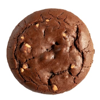 chocolate chip cookie isolated on transparent background. AI generated