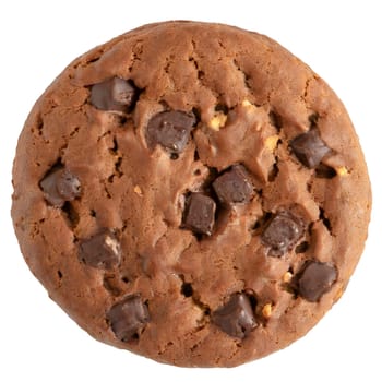 chocolate chip cookie isolated on transparent background. AI generated