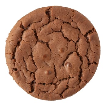 chocolate chip cookie isolated on transparent background. AI generated