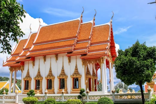 Bangkok, Thailand - August 24, 2018: Temple complexes in Thailand. Buddhist temples in Bangkok