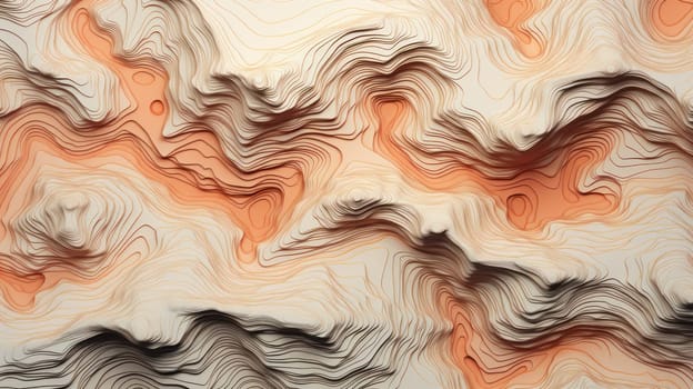 Tech topographic relief abstract background. Generative AI design