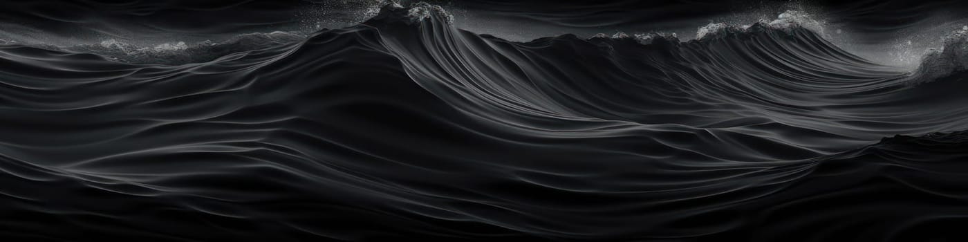 Black water waves abstract background. Generative AI image