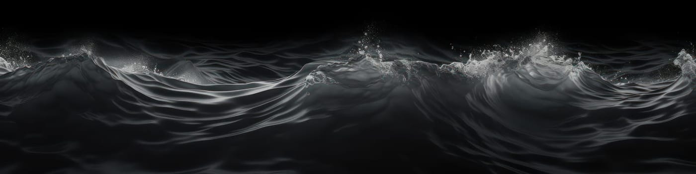 Black water waves abstract background. Generative AI image