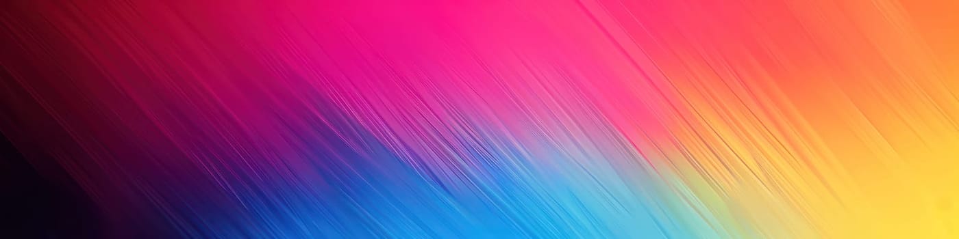 Colorful gradient geometric lines abstract banner. Generative AI design