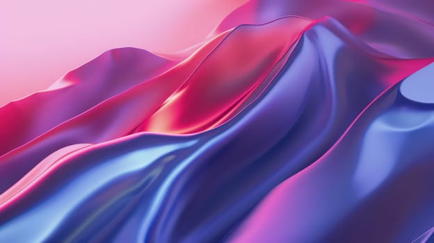 Blue ultraviolet liquid waves abstract background. Generative AI design