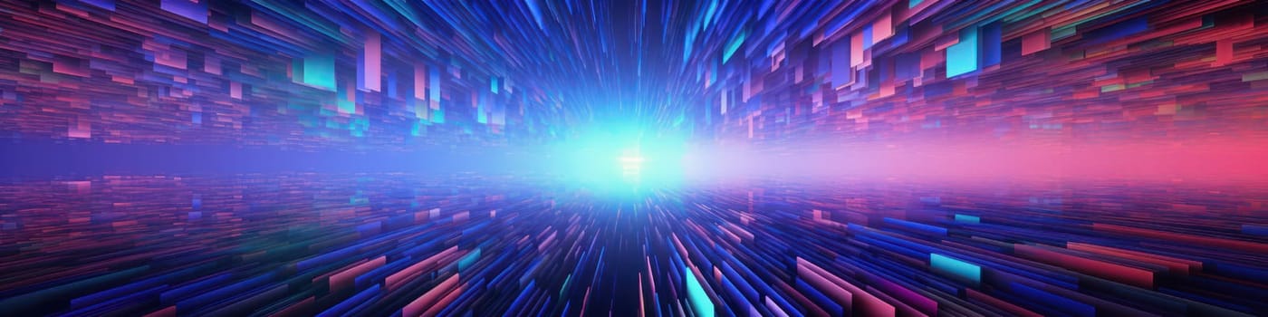 Glowing futuristic hi-tech sci-fi abstract background. Generative AI design