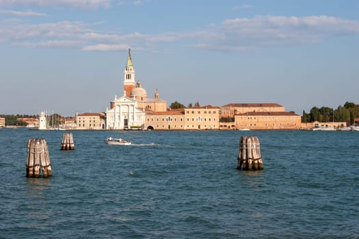 view to island of san Michele, the cemetery island of Venice, Italy