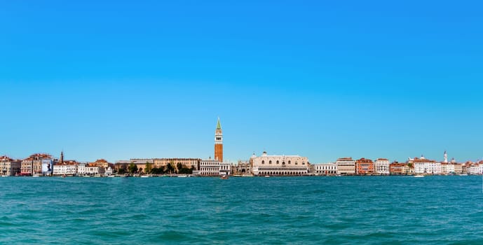 skyline of Venice with the lagoon in front