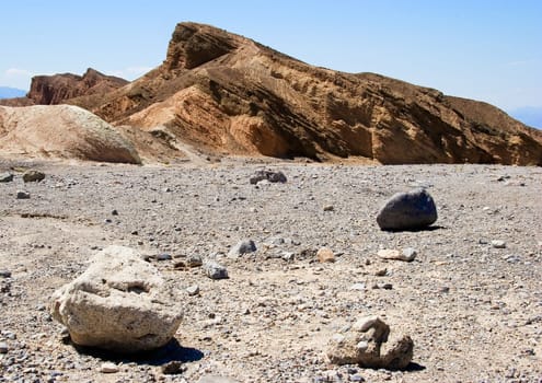 desert landscape with rocks at death valley national park