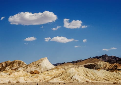desert landscape with rocks at zabriskie point in death valley, USA