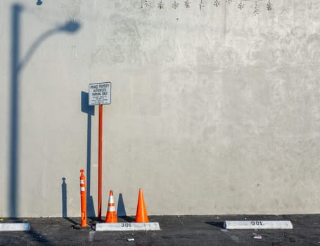 authorized parking only sign at a parking lot in the USA