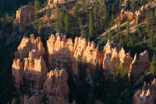 Bryce canyon with spectacular hoodoos in sunrise