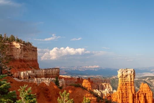 Bryce canyon with spectacular hoodoos in sunrise