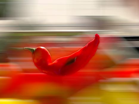 sweet pepper in red looking like a bird