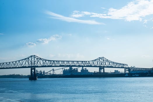 Horace Williams bridge spanning the river Mississippi at Baton Rouge, Louisiana, USA