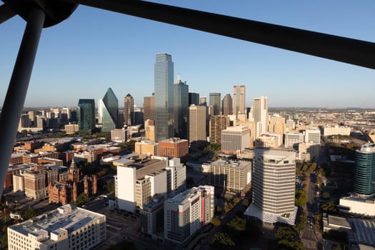 scenic skyline in late afternoon in Dallas, Texas, USA