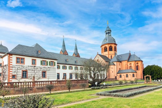 historic cloister in Seligenstadt, Hesse, Germany