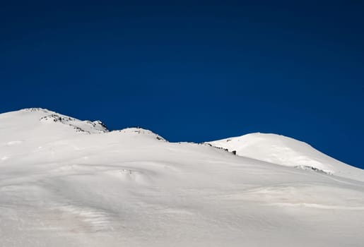 Mountain landscape with snow. Snow in the mountains. Mountain landscape.