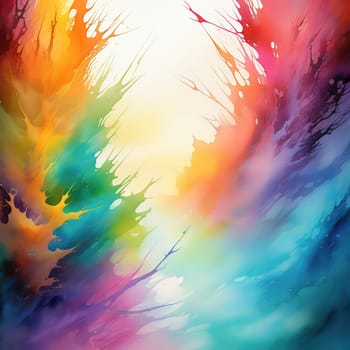 Washed-out watercolors as a background. Bright colors that run. Colorful splashes of color. AI generated image