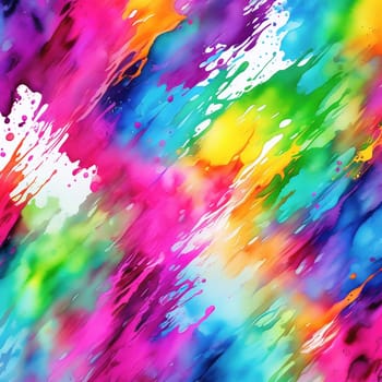 Washed-out watercolors as a background. Bright colors that run. Colorful splashes of color. AI generated image