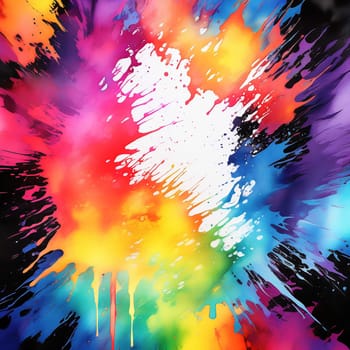 Washed-out watercolors as a background. Bright colors that run. Colorful splashes of color. AI generated image