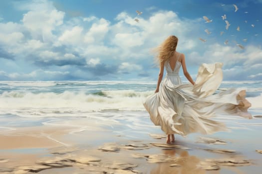 Photography painter beach creative urban. Artistic work street scenic travel. Generate Ai