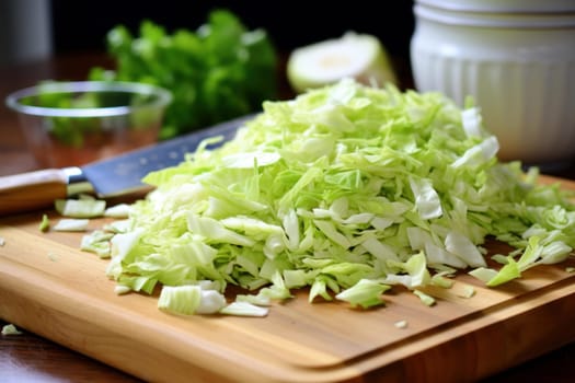 Cylindrical Pickling cabbage jar. Food kitchen. Generate Ai