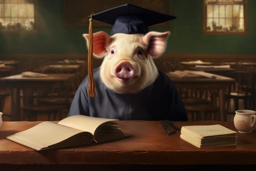 Frugal Piggy bank saving coins. Financial rich. Generate Ai