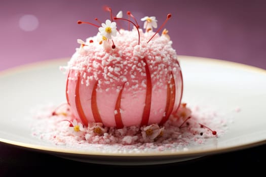 Delightful Pink apple dessert. Sweet diet healthy harvest vegan. Generate Ai