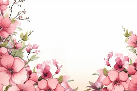 Whimsical Pink wild flower. Fresh flora soft. Generate Ai