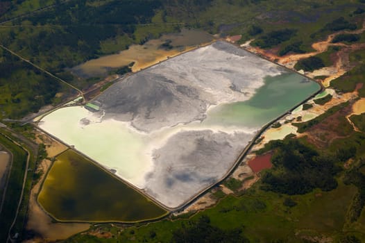 Slag storage, sewage treatment plant for ore processing plant.