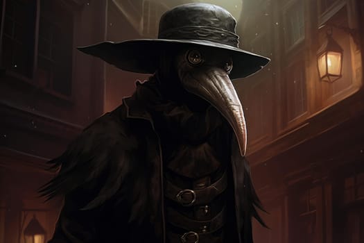 Historical Plague doctor medieval. Control gothic. Generate Ai