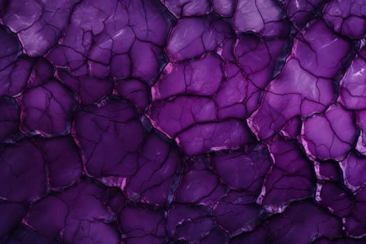 Vibrant Plain magma cracks purple. Eruption fire. Generate Ai