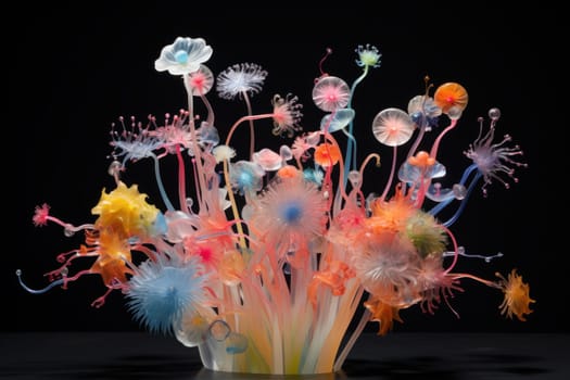 Durable Plastic panicle. Domestic plastic dust. Generate Ai