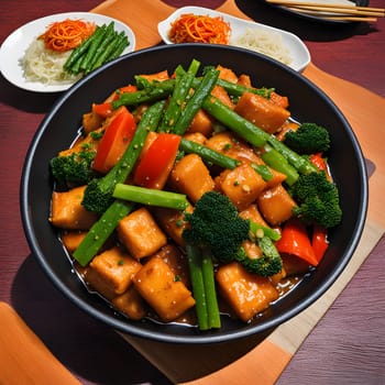 chinese lifestyle with food and persons