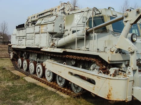 Abandoned vehicles involved in the elimination of the Chernobyl accident.