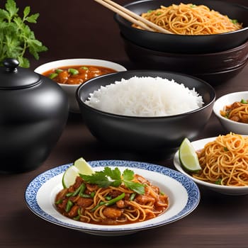 chinese lifestyle with food and persons