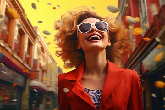 Assured Smiling beauty woman. Happy beauty. Generate Ai