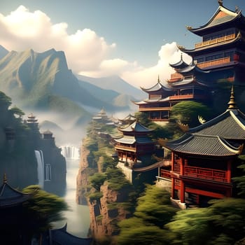 chinese lifestyle with food and persons