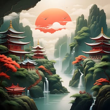 chinese lifestyle with food and persons