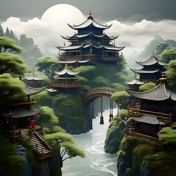 chinese lifestyle with food and persons