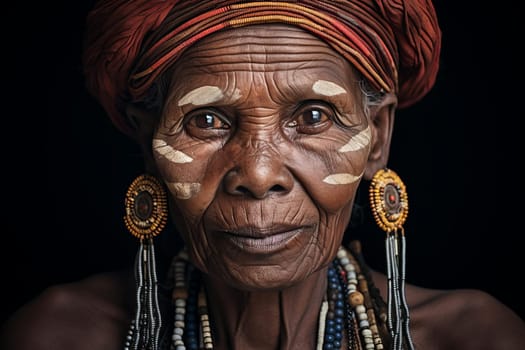 Independent Tribe woman. Native art travel. Generate Ai