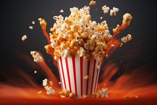 Lightweight Popcorn bucket. Snack box sweet. Generate Ai