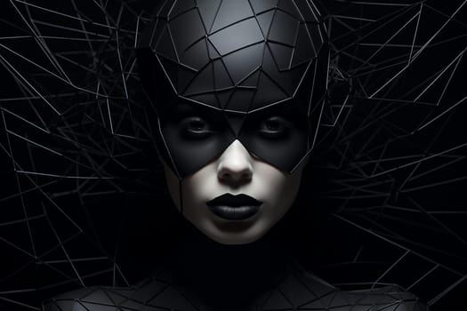 Radiant Portrait black woman. Female style. Generate Ai