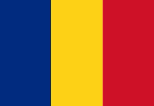 Flag of Romania. Romanian flag. National Romanian symbol. Romanian national flag. European country. National symbol