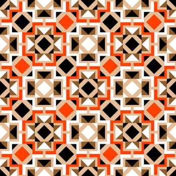Seamless pattern with geometric shapes like a mosaic