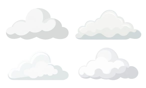 Illustration of a fluffy clouds isolated on a white background