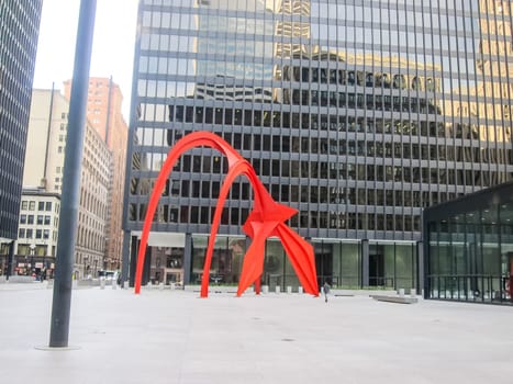 Chicago, USA - June 21, 2017: Chicago is the city of skyscrapers. Chicago streets, buildings and attractions of the city of Chicago.